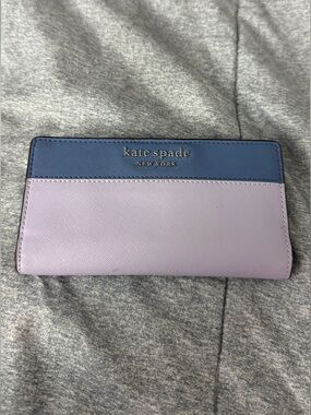 kate spade Two-Tone Blue and Lavender Continental Wallet